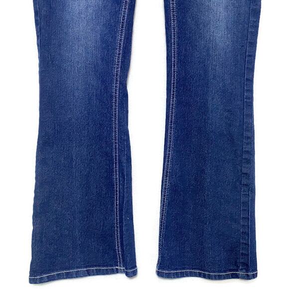 Wall Flower Denim Blue Jeans Girl's Size 3 Bootcut w/Embellished Back Pockets - Picture 5 of 7